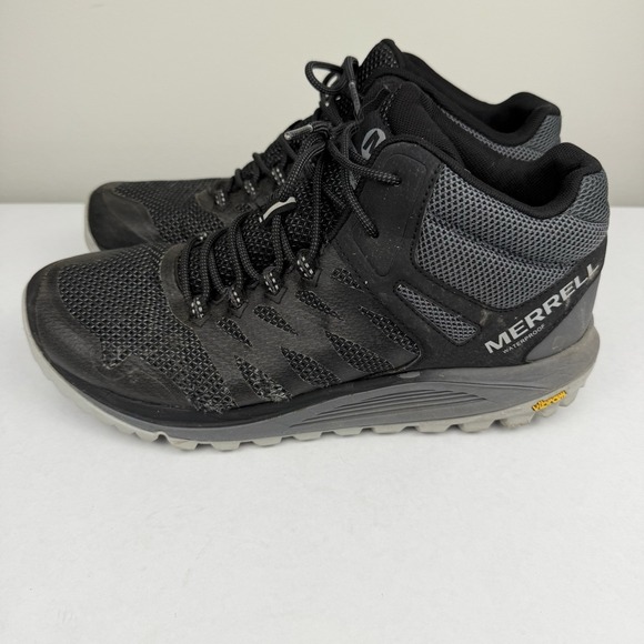 Merrell Mens Nova 2 Mid Wp Trail Running Shoes size 9 D US Black - Picture 1 of 16